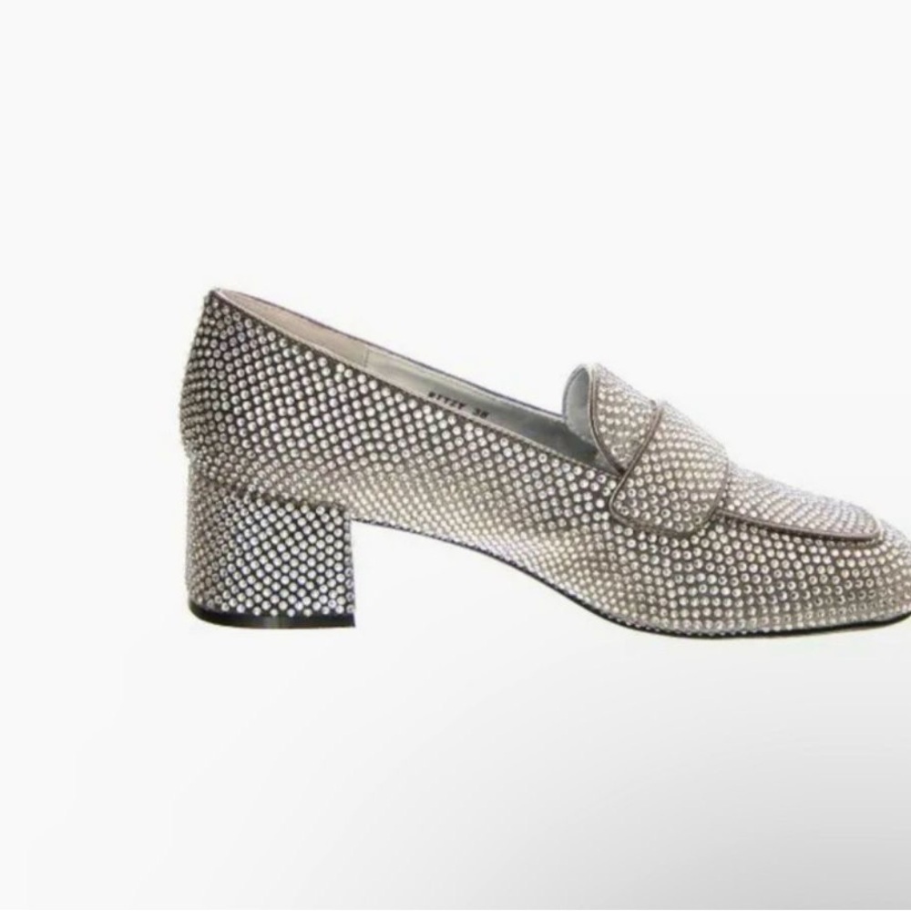 EFFEREY CAMPBELL Padded Ritzy Square Toe Block Heel Loafers